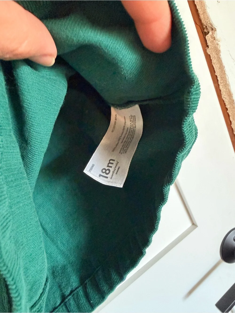 Carter's Emerald Green Corduroy Button-Front Dress